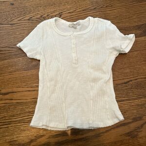 Atelier small, white, ribbed and fitted top